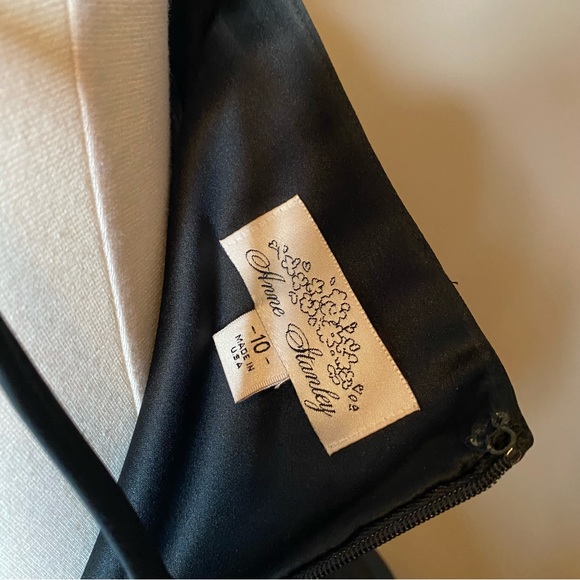 Y2K Anne Stanley Black Beaded Halter Evening Gown 10 Formal Long Maxi Dress Prom - Picture 6 of 9